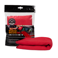 Рушник мікрофібровий для скла Chemical Guys Waffle Weave Glass and Window Microfiber Towel, Red