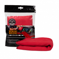 Рушник мікрофібровий для скла Chemical Guys Waffle Weave Glass and Window Microfiber Towel, Red