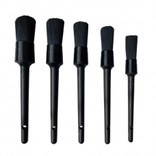 Набір пензлів для детейлінгу, чорні жорсткі, 5 шт (DB511)