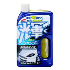 Шампунь SOFT99 Wax in Shampoo High Shiny White. Для гідрофобного сходження води та блиску cвітлих авто