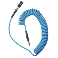 Пневматичний спіральний шланг Prevost Polyurethane Recoil. З композитним швидкознімачем та жорстким фітингом