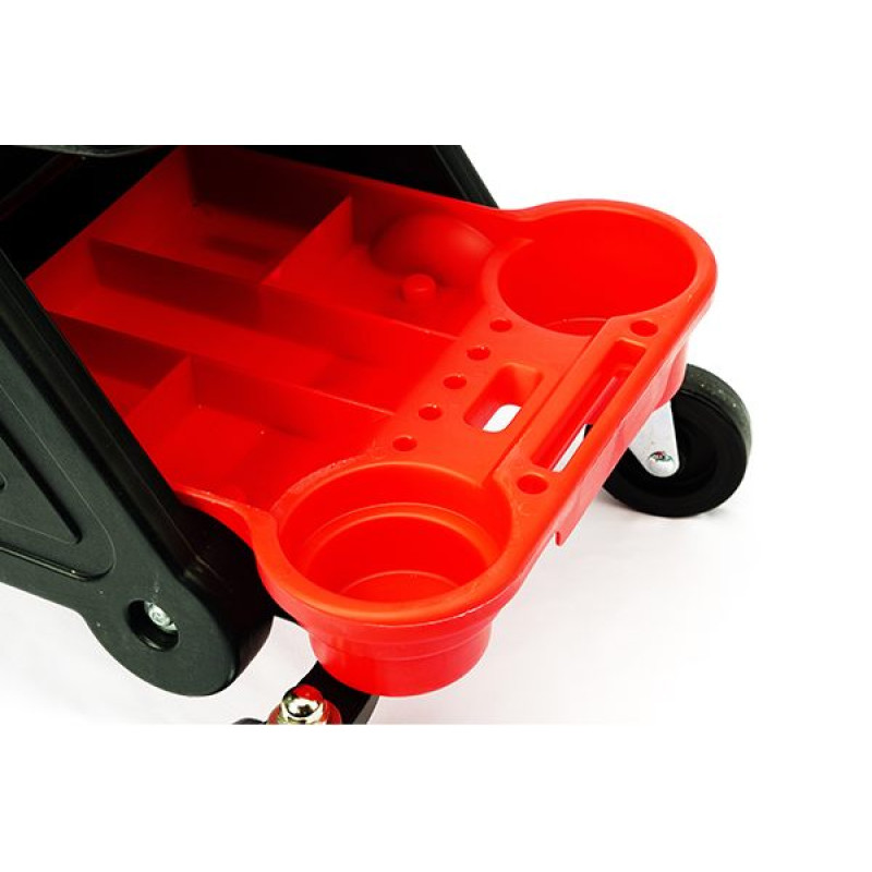 Стілець на колесах MaxShine Detailer’s Rolling Creeper. З бічними кошиками та висувною скринькою