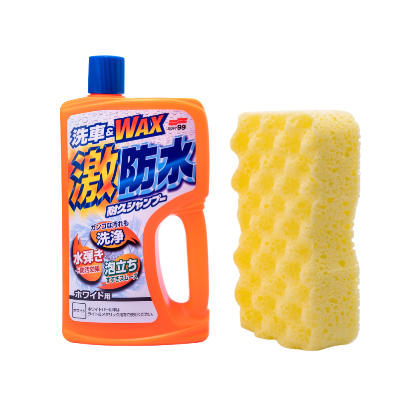 Шампунь SOFT99 Water Block Shampoo White. Для світлих автомобілів, з ефектом гідрофобного сходження води