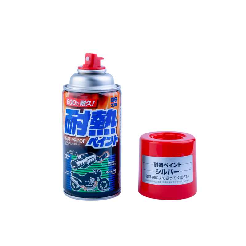 SOFT99 Heatproof Paint - Silver. Термостійка фарба сріблястого кольору