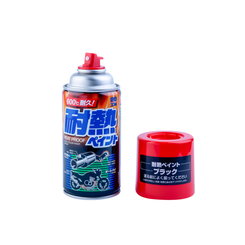 SOFT99 Heatproof Paint - Black. Термостійка фарба чорного кольору