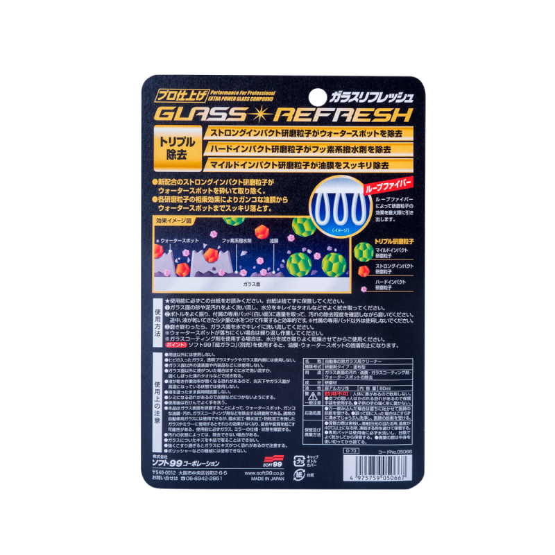 Очищувач скла SOFT99 Glass Stain Cleaner. Від водного каменю