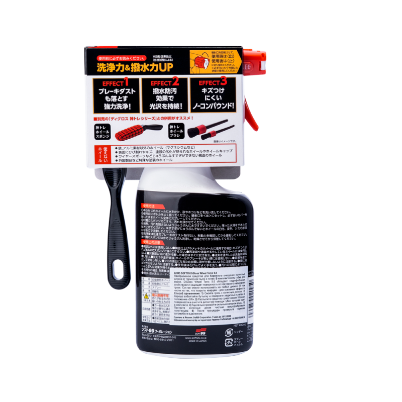 Очисник колісних дисків SOFT99 DiGloss Wheel Tonic 5.0. З гідрофобним ефектом