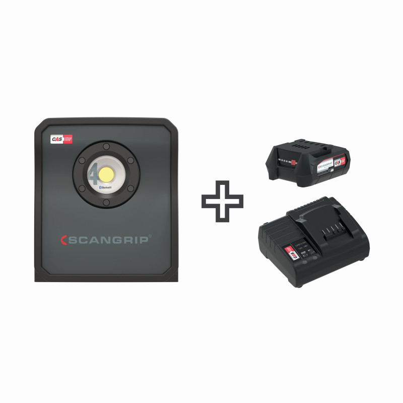 Scangrip Nova 4 CAS Cordless Bundle. Лампа робочого освітлення на акумуляторі