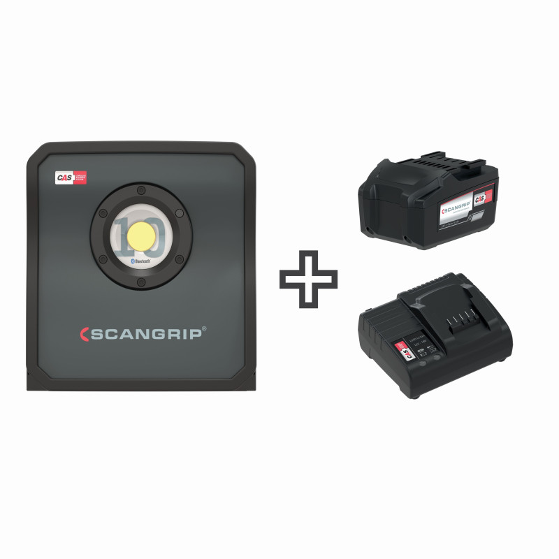 Scangrip Nova 10 CAS Cordless Bundle. Лампа робочого освітлення на акумуляторі
