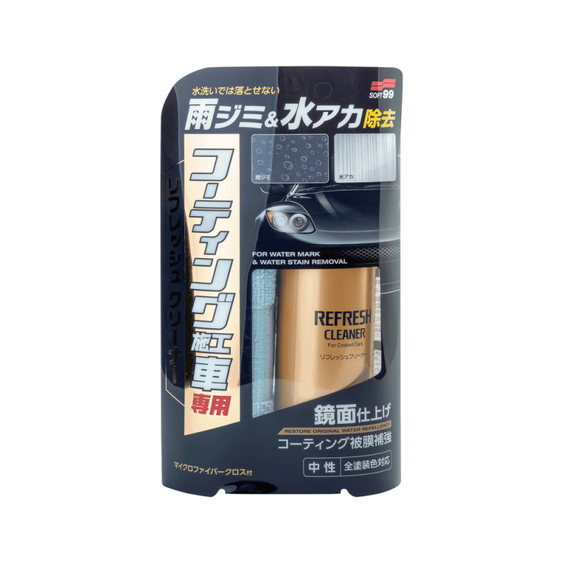 Очищувач SOFT99 Refresh Cleaner For Coated Cars. Для усунення незмивних забруднень