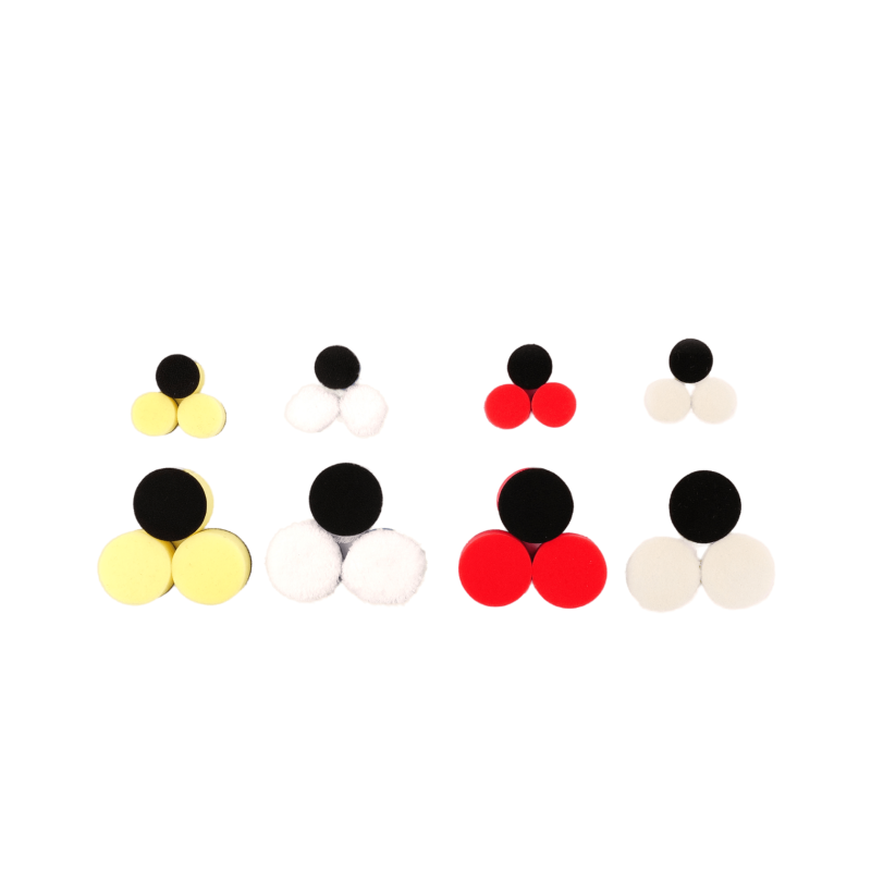 Набір полірувальних кругів MaxShine Cordless Mini Polishing Pads Kit. З поролону, мікрофібри та вовни