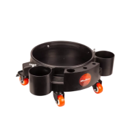 MaxShine Rolling Bucket Dolly, Black. Чорний візок для відра на колесах з органайзером