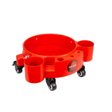 MaxShine Rolling Bucket Dolly, Red. Червоний візок для відра на колесах з органайзером