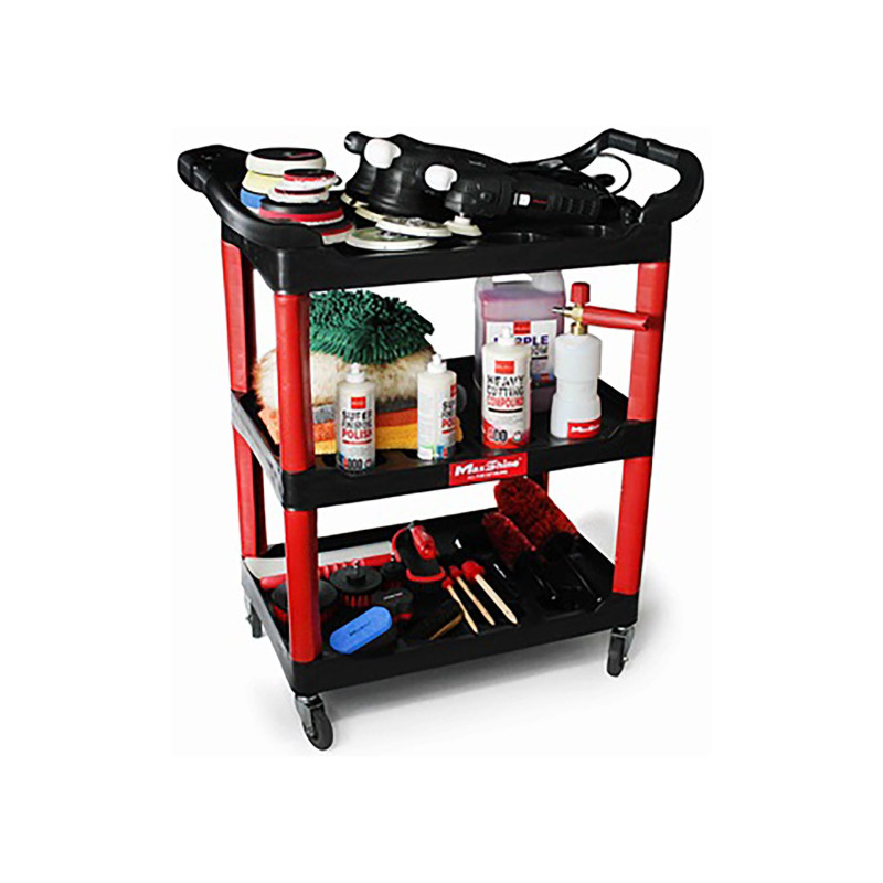 Пластиковий візок MaxShine Storage Utility Detailing Rolling Cart. Для зберігання та перевезення інструментів та автохімії