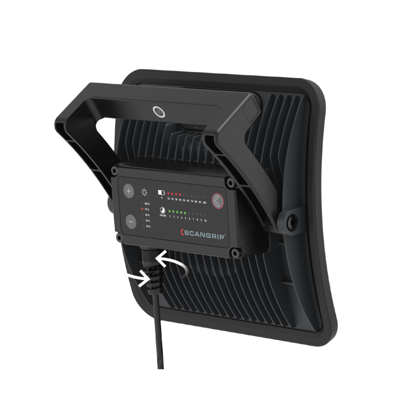 Scangrip Nova 4K C+R 3000 lm. Універсальний прожектор із кабелем і акумулятором