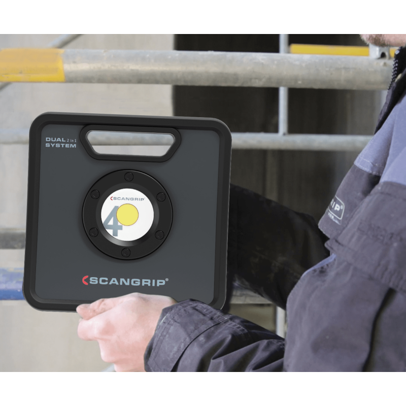 Scangrip Nova 4K C+R 3000 lm. Універсальний прожектор із кабелем і акумулятором