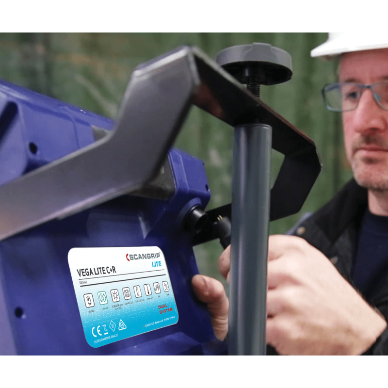 Scangrip Vega Lite C+R. Лампа робочого освітлення на акумуляторі