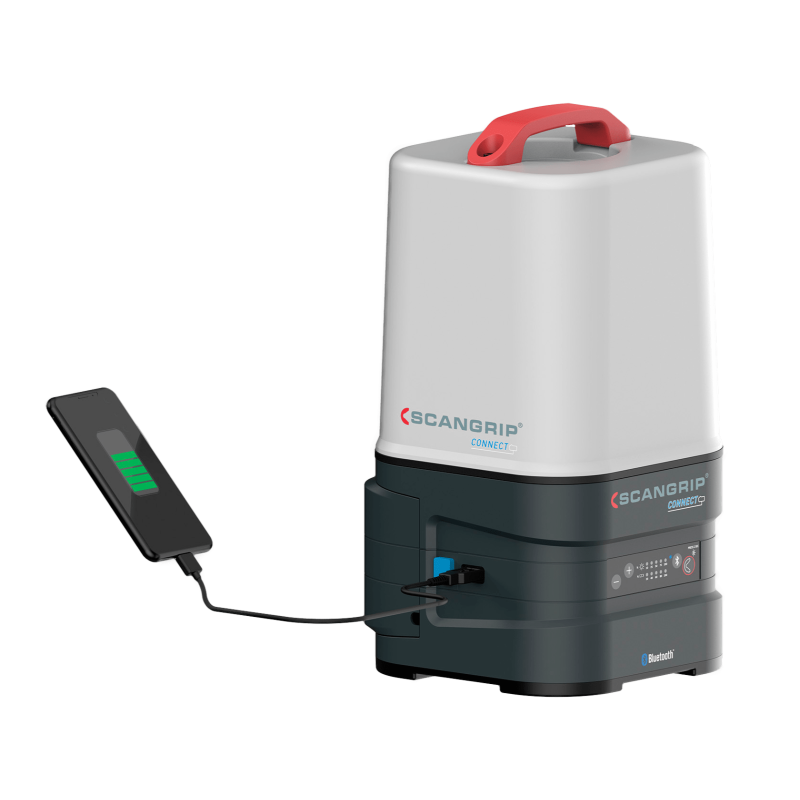 Scangrip Area 10 Connect. Акумуляторний прожектор із круговим освітленням