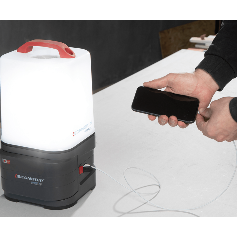 Scangrip Area 10 Connect. Акумуляторний прожектор із круговим освітленням