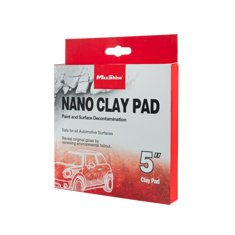 Дисковий автоскраб MaxShine Clay Pad Red Ø125 mm. Для очищення незмивних забруднень