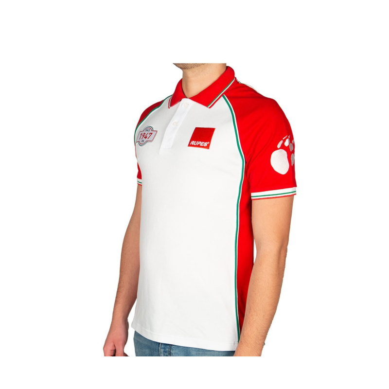 RUPES Polo Team Red & White L. Поло RUPES Team Red & White