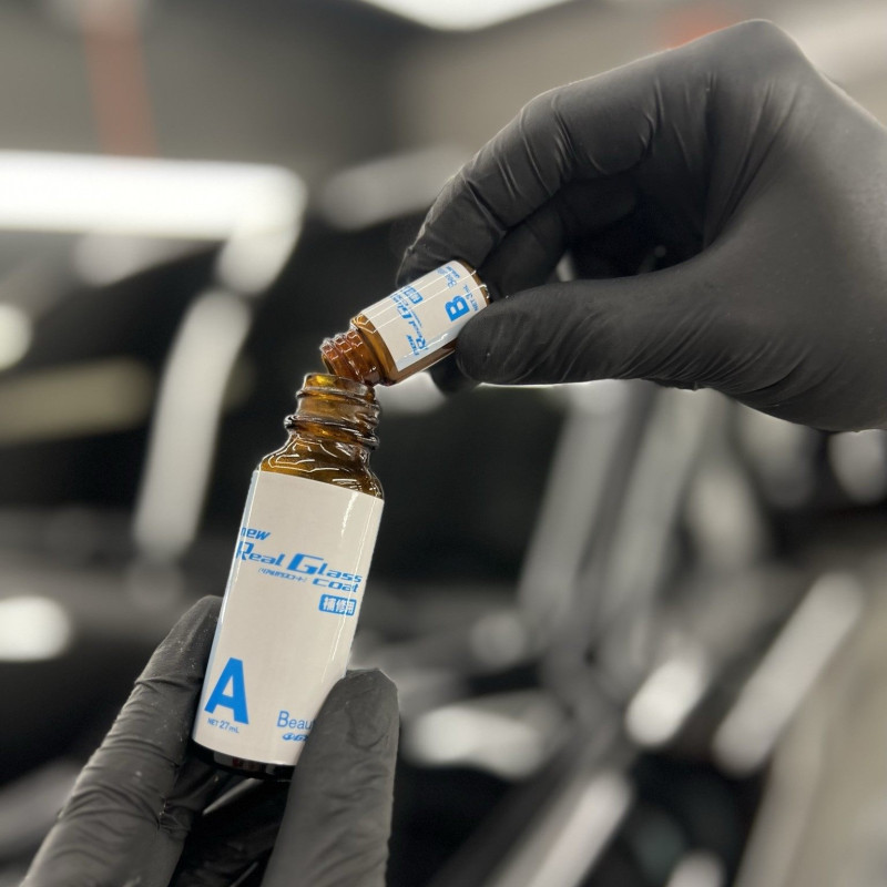 Кварцове покриття G'zox New Real Glass Coat Repair Kit. Для глибокого глянсового блиску та гідрофобних властивостей