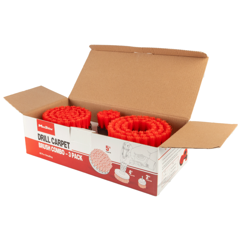 MaxShine M8 Drill Carpet Detailing Brush. Набір щіток для чищення килимів та оббивки