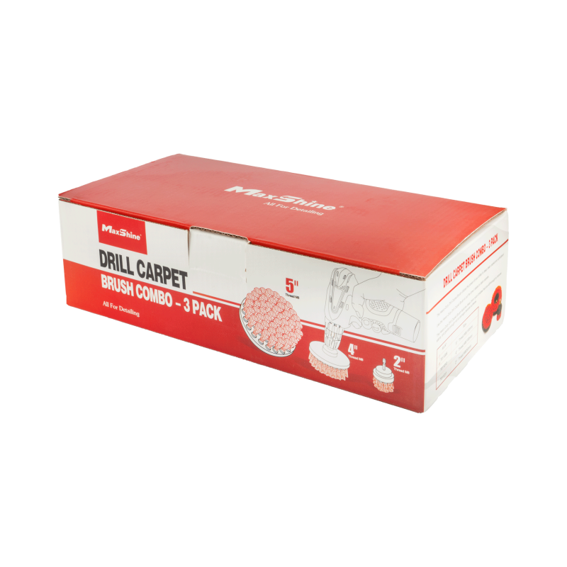 MaxShine M8 Drill Carpet Detailing Brush. Набір щіток для чищення килимів та оббивки