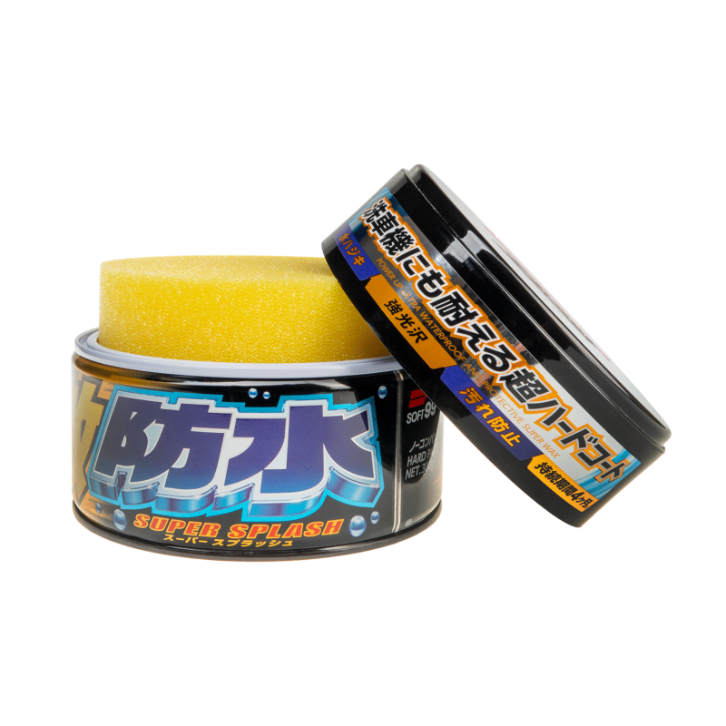 Твердий віск SOFT99 Water Block Wax Black. Для потужного гідрофобу та глянцевого блиску темних автомобілів