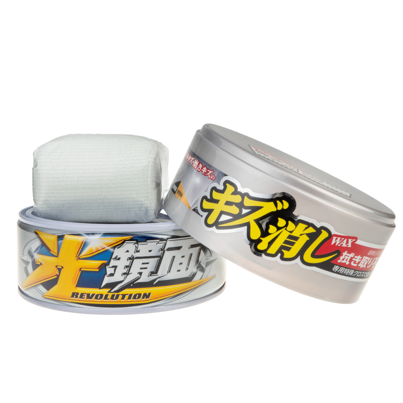 Твердий віск SOFT99 Scratch Clear Wax Mirror Finish Silver. Для маскування подряпин та блиску світлих автомобілів