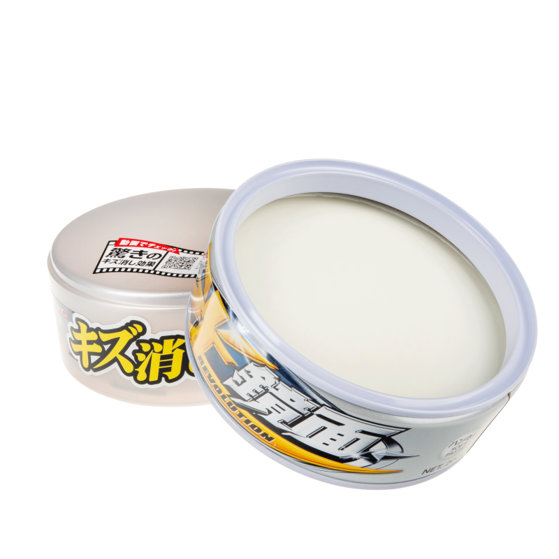 Твердий віск SOFT99 Scratch Clear Wax Mirror Finish Silver. Для маскування подряпин та блиску світлих автомобілів