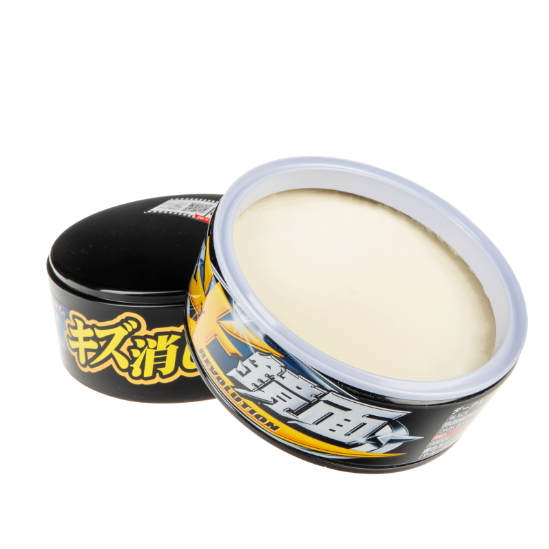 Твердий віск SOFT99 Scratch Clear Wax Mirror Finish Black. Для маскування подряпин та блиску темних автомобілів