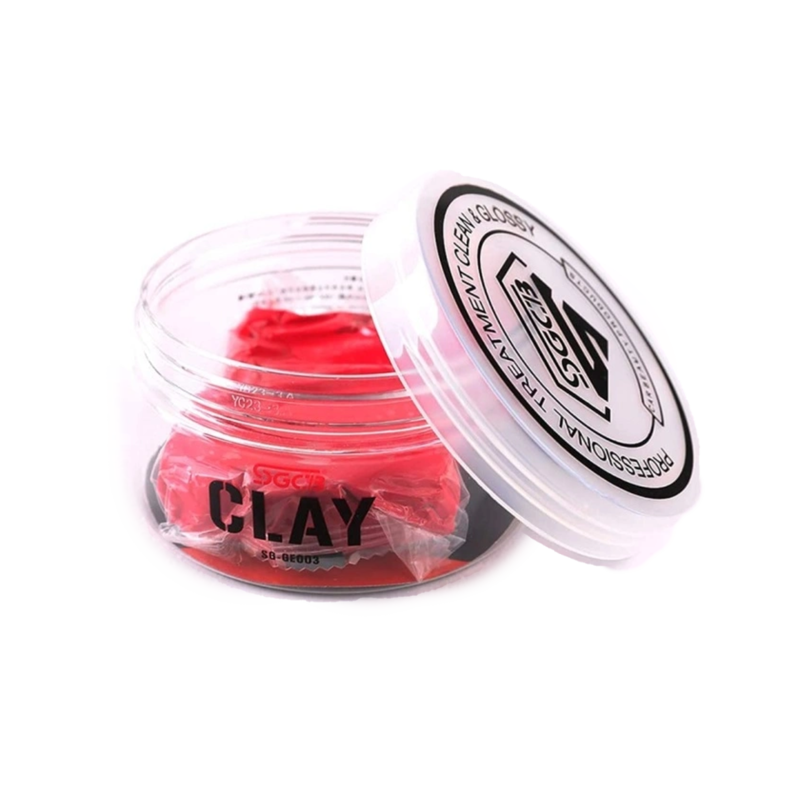 Жорстка синтетична глина SGCB Clay Bar Red. Для очистки забруднень, що в'їлися