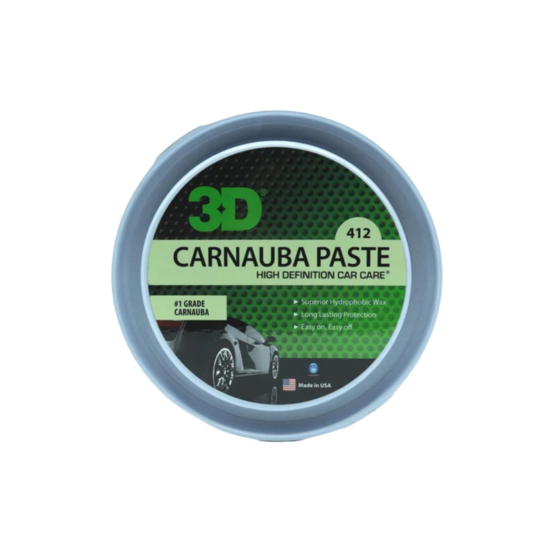 Твердий віск 3D Carnauba Paste Wax. Для гідрофобу та глянцевого блиску