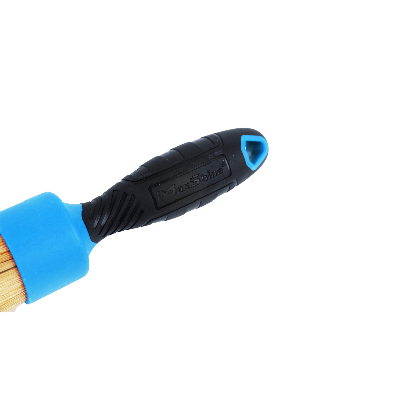 Пензель з натуральної щетини MaxShine Natural Boar's Stubby Brush. Для внутрішнього та зовнішнього детейлінгу