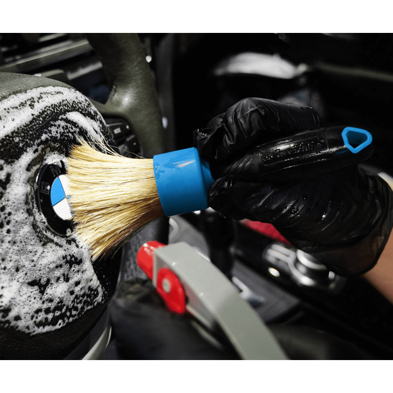 Пензель з натуральної щетини MaxShine Natural Boar's Stubby Brush. Для внутрішнього та зовнішнього детейлінгу