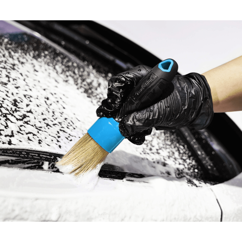 Пензель з натуральної щетини MaxShine Natural Boar's Stubby Brush. Для внутрішнього та зовнішнього детейлінгу