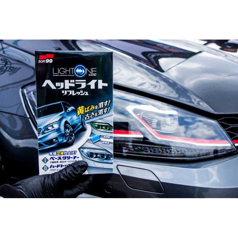 Очищувач фар SOFT99 Light One. Для відновлення прозорості та захисту пластикових фар