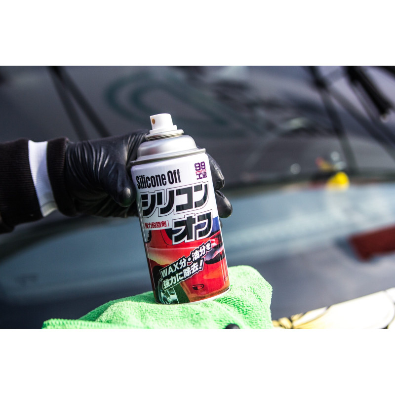 Знежирювач SOFT99 Silicone Off 300. Для усунення жирової плівки, залишків поліролей та восків