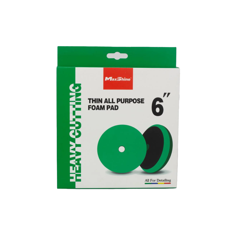 Полірувальний круг MaxShine Thin Foam Polishing Pad Green Ø165 mm. З екстратвердого поролону, Ø150/165 мм