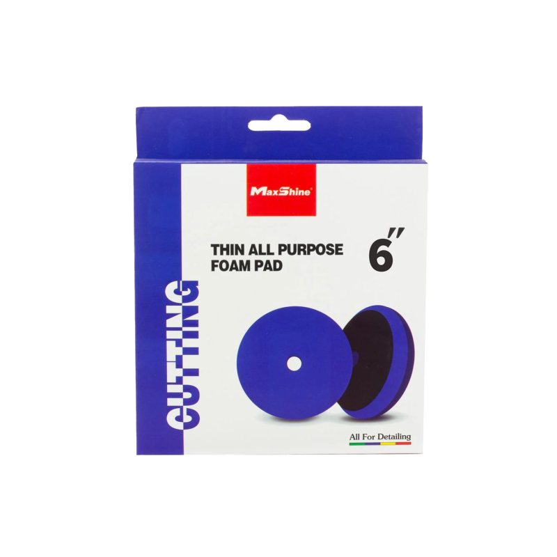Полірувальний круг MaxShine Thin Foam Polishing Pad Blue Ø165 mm. З твердого поролону, Ø150/165 мм