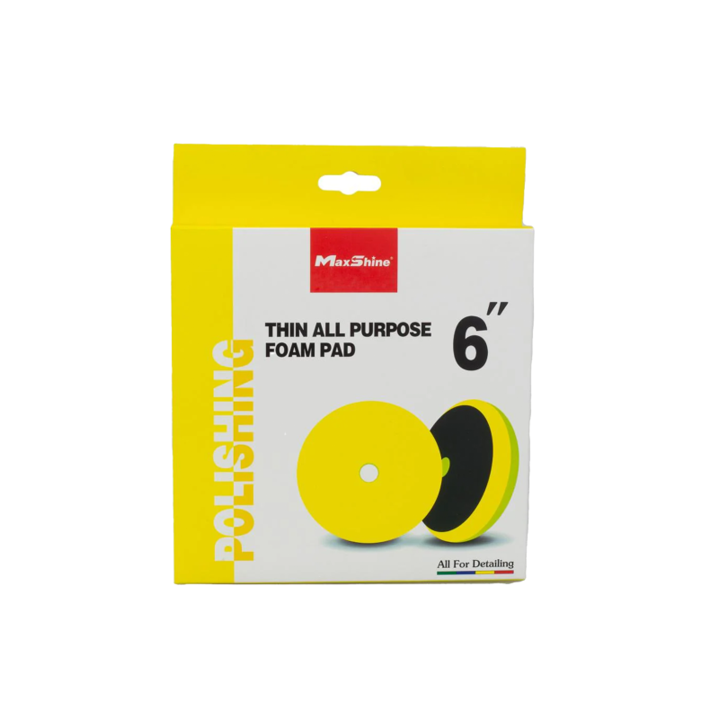 Полірувальний круг MaxShine Thin Foam Polishing Pad Yellow Ø165 mm. З м'якого поролону, Ø150/165 мм