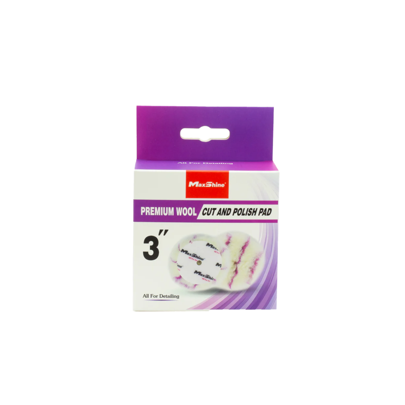 Полірувальний круг MaxShine Premium Wool Cutting Pad Ø80 mm. З шерсті середньої жорсткості, Ø80 мм