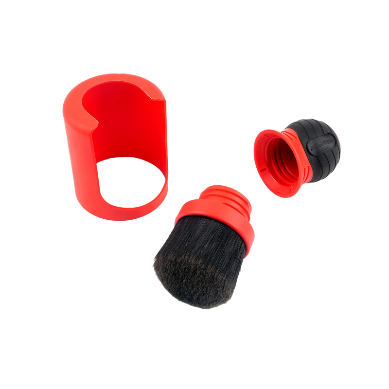 Гібридний пензель MaxShine Curved Grip XL Detailing Brush Mixed. Для внутрішнього та зовнішнього детейлінгу