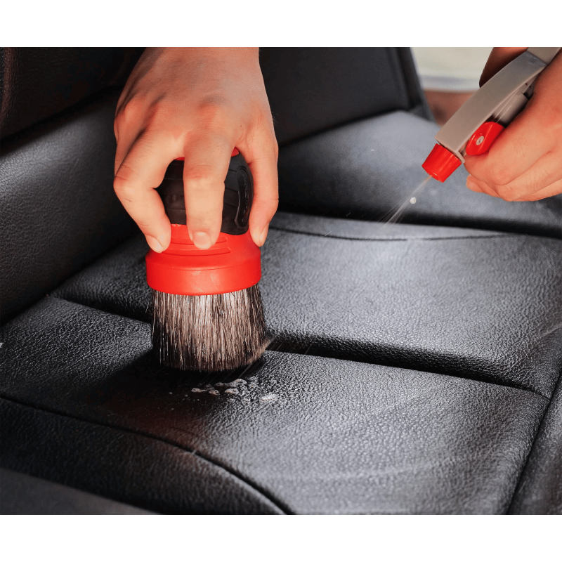 Гібридний пензель MaxShine Curved Grip XL Detailing Brush Mixed. Для внутрішнього та зовнішнього детейлінгу