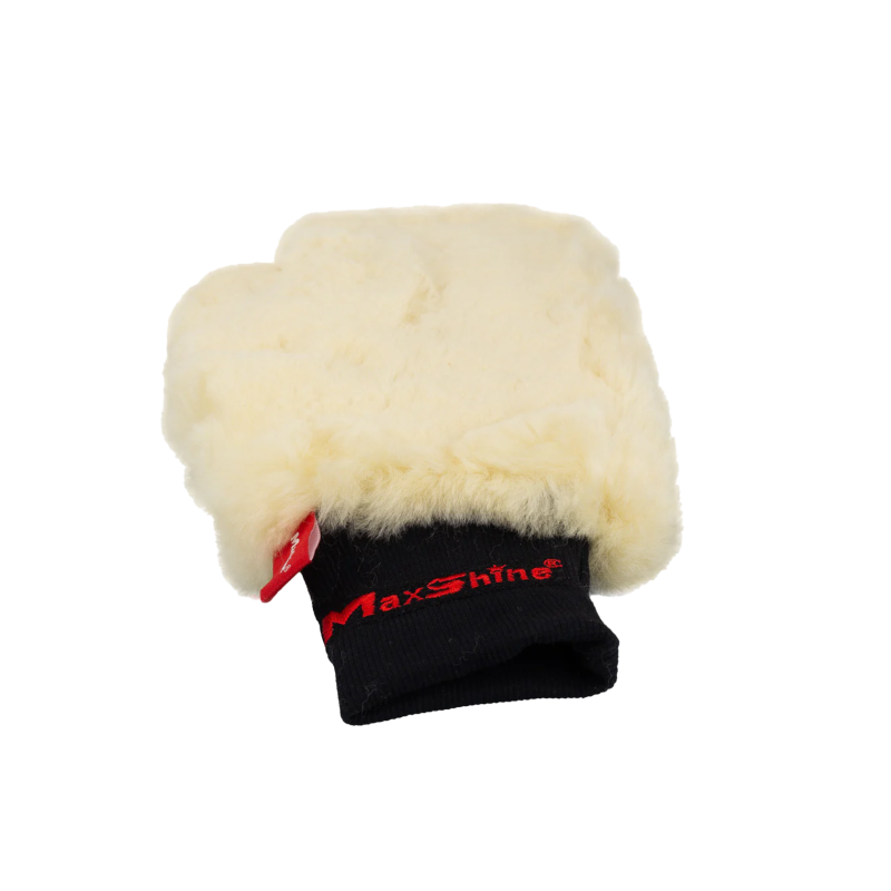 Вовняна рукавиця MaxShine Sheepskin Wash Mitt. Для ручної мийки автомобіля