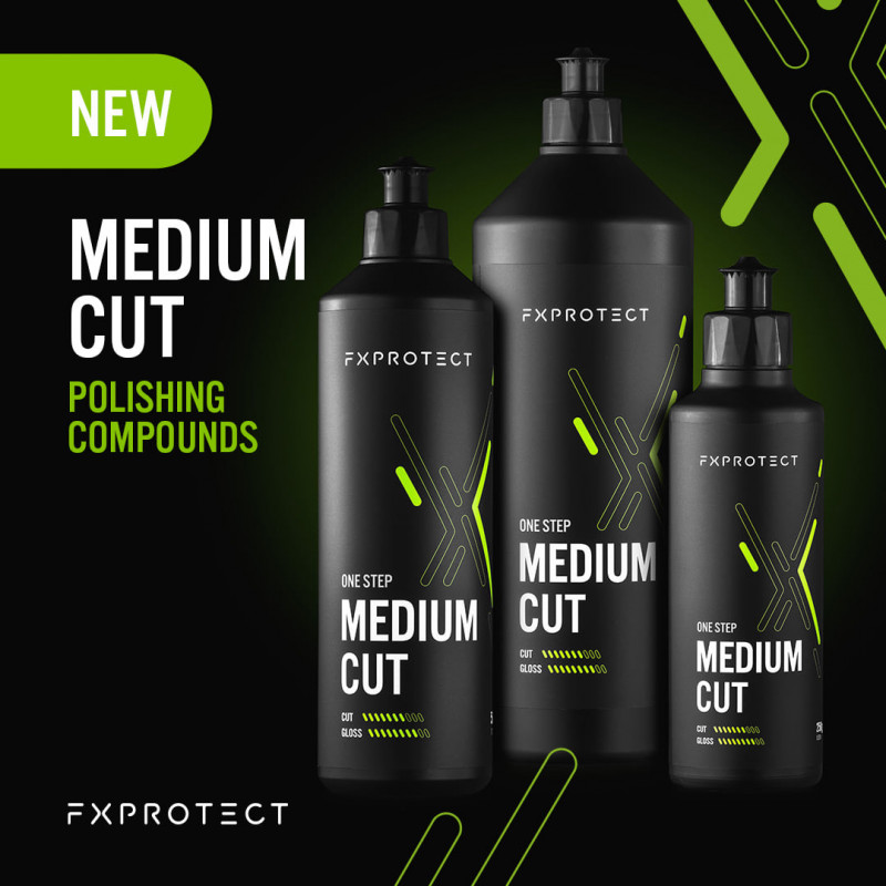 Середньозерниста однокрокова полірувальна паста на водній основі FX Protect Medium Cut, 1л
