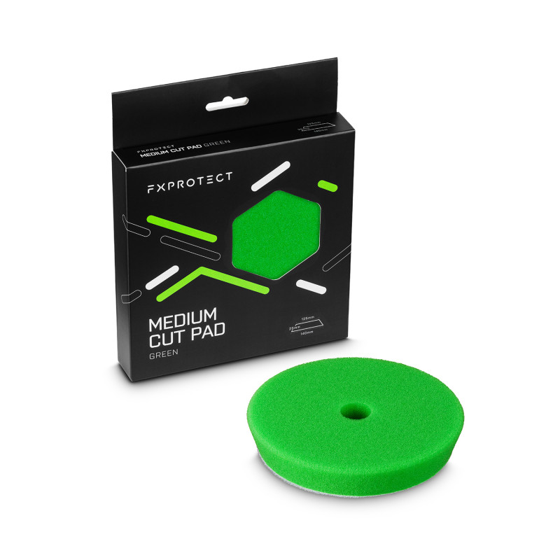 Середній полірувальний круг FX PROTECT Medium Cut Pad Green, 125/140mm