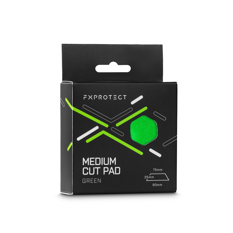 Середній полірувальний круг FX PROTECT Medium Cut Pad Green, 75/90mm