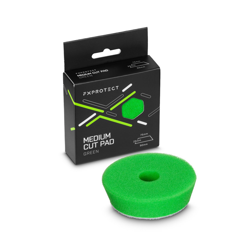 Середній полірувальний круг FX PROTECT Medium Cut Pad Green, 75/90mm